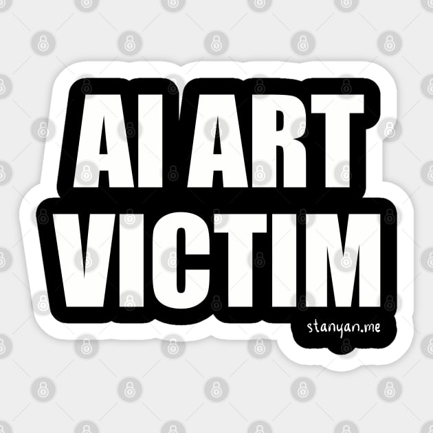 AI Art Victim Sticker by zombicatures